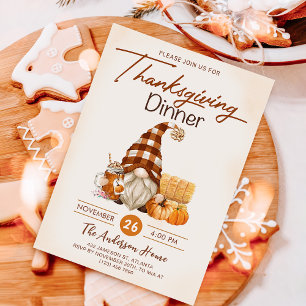 Convites Janto de Ação de Graças de Abóbora Pumpkin