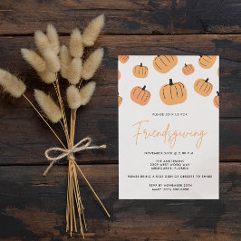 Convites Janto de Ação de Graças de Amizade Pumpkin