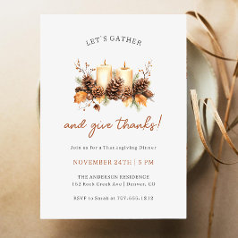 Convites Janto de Ação de Graças de vamos