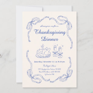 Convites Janto de Ação de Graças do Arco Whimsical Doodle D