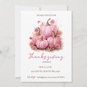 Convites Janto de Ação de Graças do Autumn Fall Pumpkins