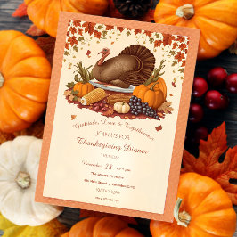 Convites Janto de Ação de Graças do Banquete de Colheita Tr