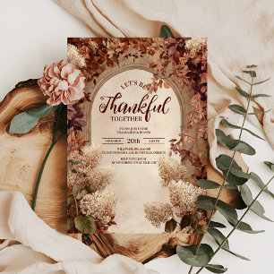 Convites Janto de Ação de Graças do Vintage Stone Gateway