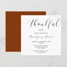 Janto de Ação de Graças Elegante - Simples Script