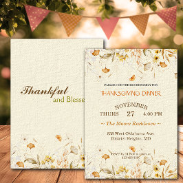 Convites Janto de Ação de Graças - Florais Russos Personali