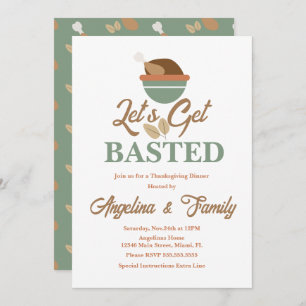 Convites Janto de Ação de Graças Vamos Tornar a Tigela Turc