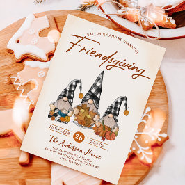 Convites Janto de Amizade Autumn Pumpkin Gnomos