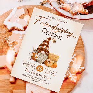 Convites Janto de Amizade Potluck Fall Pumpkin