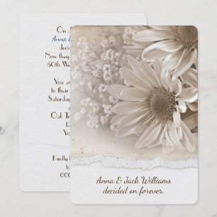 Convites janto de aniversário convida Daisy design