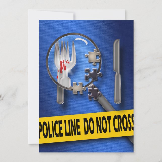 Convites janto de aniversário de quebra-cabeça de mistério  (Frente)