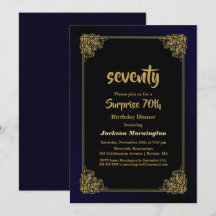 Janto de aniversário do 70 de Surpresa Dourada e P