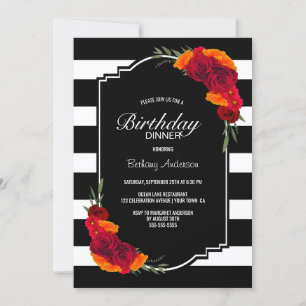 Convites Janto de Aniversário Floral Branco com Strike