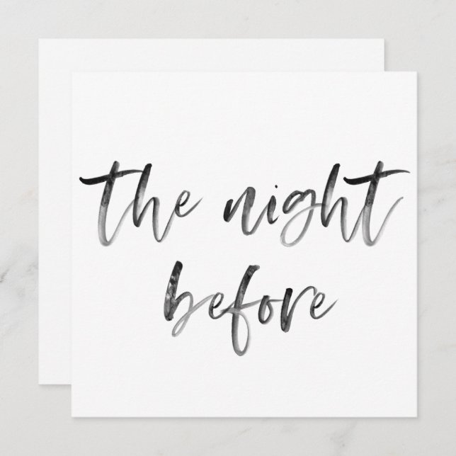 Convites Janto de Casamento de Script de Caligrafia em Pinc (Frente/Verso)