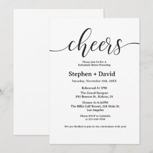 Convites Janto de casamento do Modern Cheers Rehasal