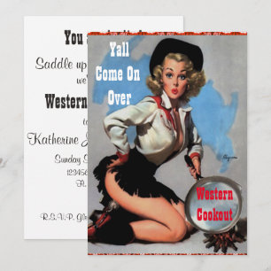 Convites Janto de Cookout do Partido Ocidental