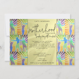 Convites janto de Dia de as mães de Script Retroativo Disco