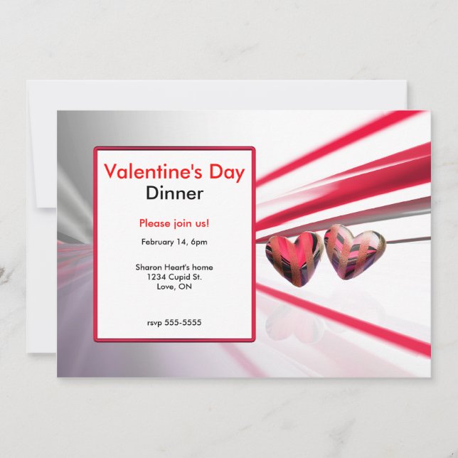 Convites Janto de Dias de os namorados de Corações Selvagen (Frente)