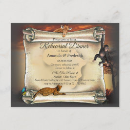 Convites Janto de ensaio africano Safari Sunset