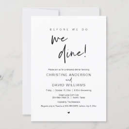 Convites Janto de ensaio, antes de fazermos, jantamos