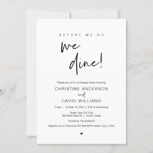 Convites Janto de ensaio, antes de fazermos, jantamos
