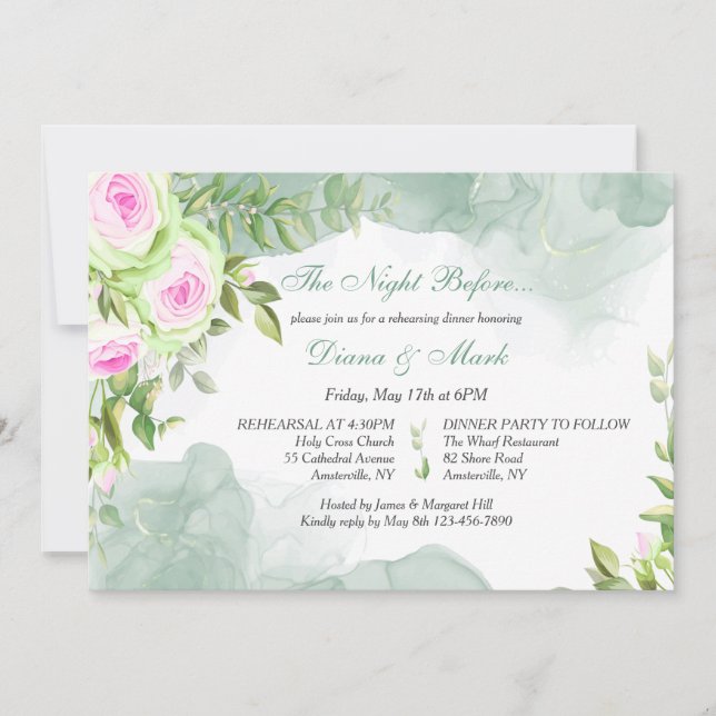 Convites Janto de ensaio Aquarela (Frente)