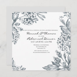 Convites Janto De Ensaio Botânico Da Cinza Vintage