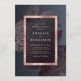 Convites Janto de ensaio botânico de rosa de luxo