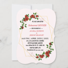 Convites Janto de ensaio Brilhos Dourados Vermelho