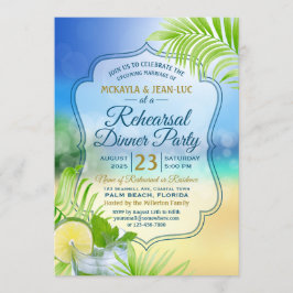 Convites Janto de ensaio Casamento de Praia Mojito Palm