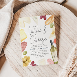 Convites Janto de ensaio Charcuterie Wine & Cheese