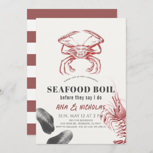 Convites Janto de ensaio clássico de marisco