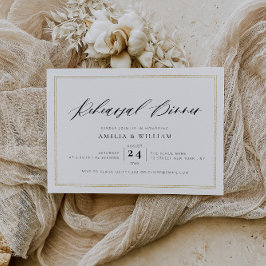 Convites janto de ensaio com letras pretas numa estrutura d