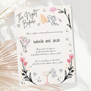 Convites Janto De Ensaio Cupido Quimológico Desenhado À Mão