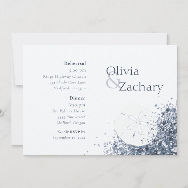 Convites Janto de ensaio da areia do Oceano Boho (Frente)