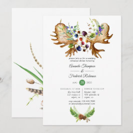 Convites Janto de ensaio da floresta russa com aquarelas