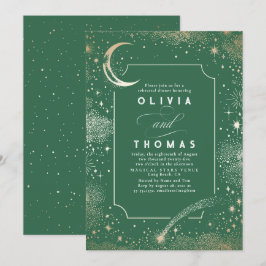 Convites Janto de ensaio da Lua Starry Night Sky Crescent