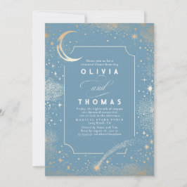 Convites Janto de ensaio da Lua Starry Night Sky Crescent