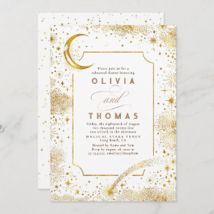 Convites Janto de ensaio da Lua Starry Night Sky Crescent