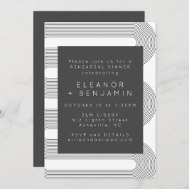Convites Janto de Ensaio das Linhas Brancas Abstrato Modern