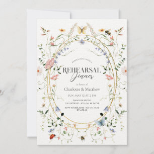 Convites Janto de ensaio de abelhas da Borboleta de Flor Se