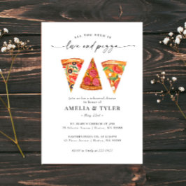 Convites Janto de ensaio de amor e pizza
