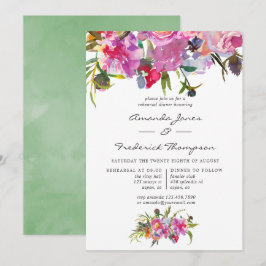 Convites Janto de Ensaio de Aquarela de Peões Rosa Vintage