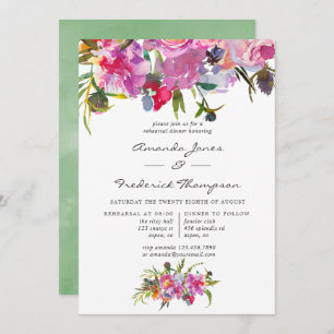 Convites Janto de Ensaio de Aquarela de Peões Rosa Vintage