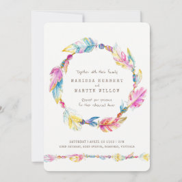 Convites Janto de ensaio de aquarelas de miçangas de Boho