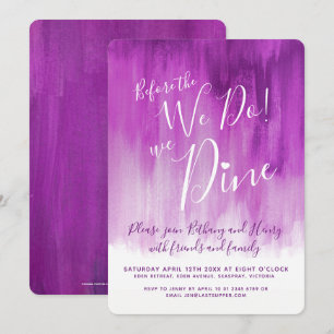 Convites janto de ensaio de arte Mauve antes de convidarmos