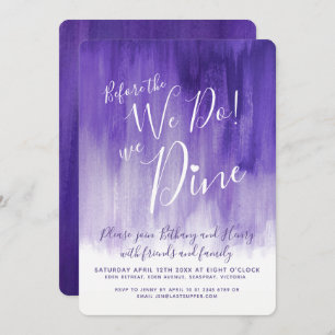 Convites Janto de ensaio de arte roxa antes de convidarmos