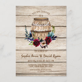 Convites Janto de ensaio de barril de vinho Floral Burgundy