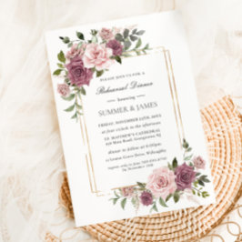 Convites Janto de Ensaio de Boho Floral Cinnamon Rosa Blush
