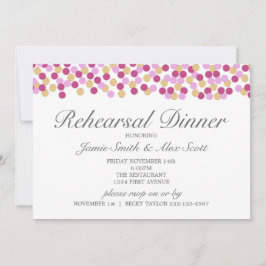 Convites Janto de ensaio de Bolinhas roxo e Dourado