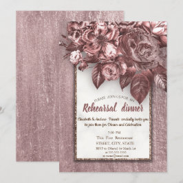 Convites Janto de Ensaio de Borgonha das Flores Chic Elegan